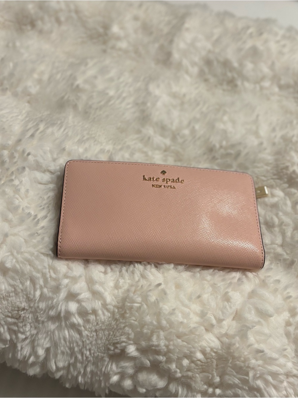 kate spade Blush Pink Saffiano Zip-Around Wallet